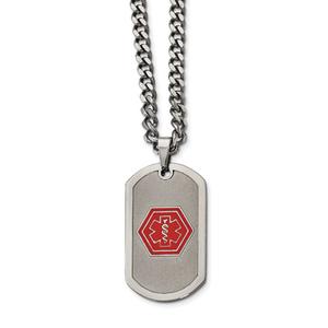 Mens Gentlemen's Classics(tm) Medical Dog Tag Necklace