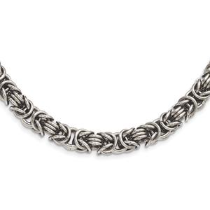 Mens Gentlemen's Classics(tm) Polished Steel Fancy Link Necklace