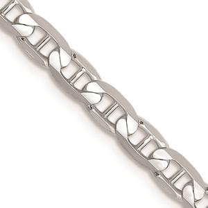 Unisex Gold Classics(tm) 3.75mm. White Gold Concave Anchor Necklace alternate view
