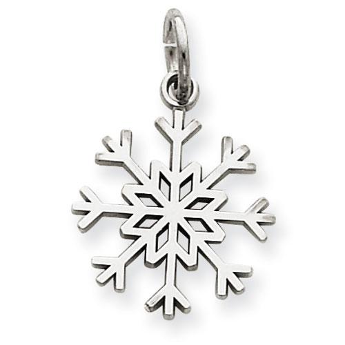 Gold Classics(tm) 14kt. White Gold Snowflake Pendant