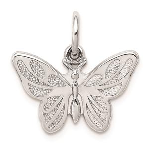 Gold Classics(tm) 14kt. White Gold Butterfly Charm