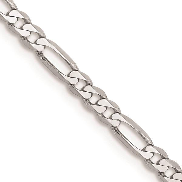Unisex Gold Classics(tm) 2.75mm 14kt White Gold Flat Figaro Necklace alternate view