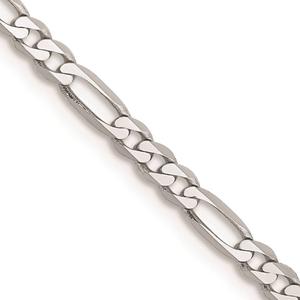 Unisex Gold Classics(tm) 2.75mm 14kt White Gold Flat Figaro Necklace alternate view