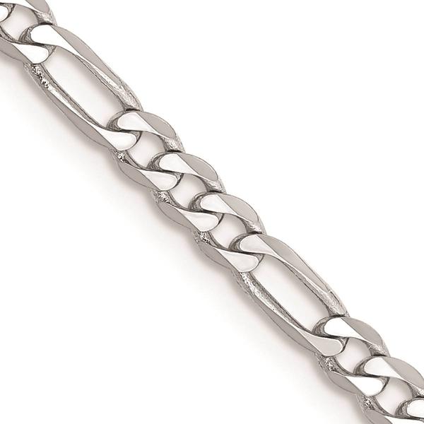 Unisex Gold Classics(tm) 3.0mm.14kt. White Gold Flat Figaro Necklace alternate view