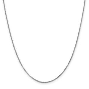 Unisex Gold Classics(tm).90mm.14kt. White Gold Solid Franco Necklace