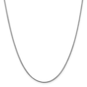 Unisex Gold Classics(tm)1.0mm.14kt. White Gold Solid Franco Necklace