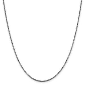 Unisex Gold Classics(tm)1.4mm.14kt. White Gold Solid Franco Necklace