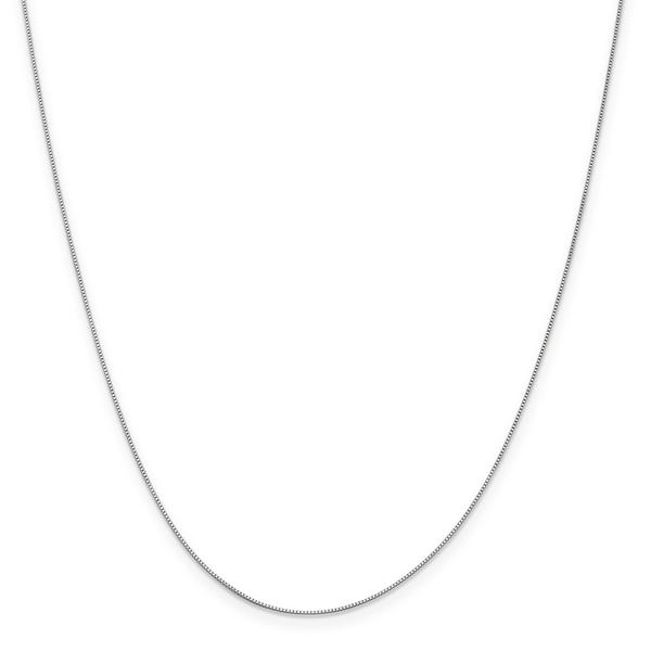 Gold Classics(tm) .50mm. 14kt. White Gold Box Chain Necklace