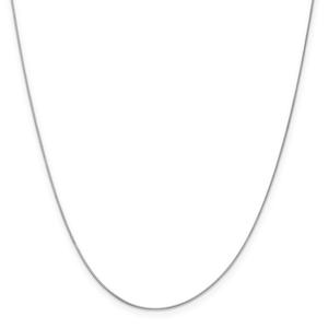 Gold Classics(tm) .50mm. 14kt. White Gold Box Chain Necklace