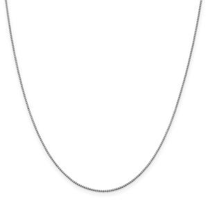 Gold Classics(tm) .95mm. 14kt. White Gold Box Chain Necklace
