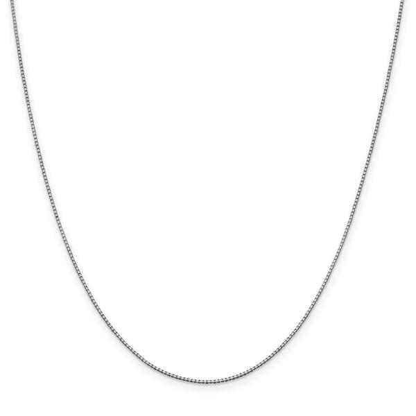 Gold Classics(tm) .95mm. 14kt. White Gold Box Chain Necklace
