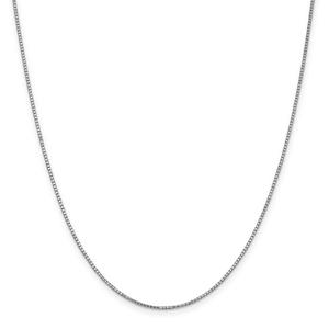 Gold Classics(tm) 1mm. 14kt. White Gold Box Chain Necklace