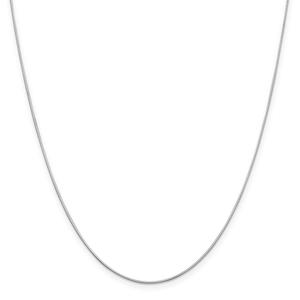 Unisex Gold Classics(tm) .80mm. 14kt. White Octagonal Snake Necklace