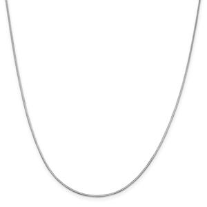 Unisex Gold Classics(tm)1.40mm. 14kt. White Octagonal Snake Necklace
