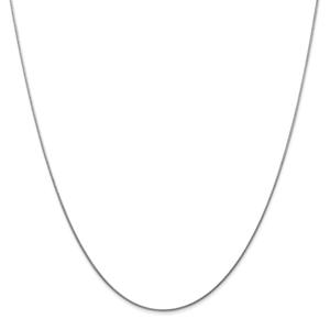 Unisex Gold Classics(tm).80mm.14kt. White Round Snake 14in. Necklace