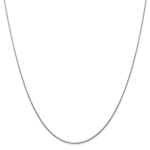 Unisex Gold Classics(tm).80mm 14kt. White Round Snake Chain Necklace