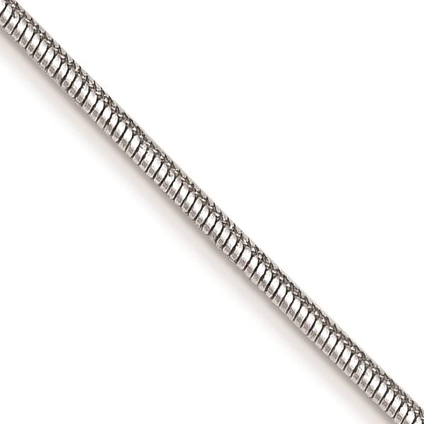 Unisex Gold Classics(tm).80mm 14kt. White Round Snake Chain Necklace alternate view