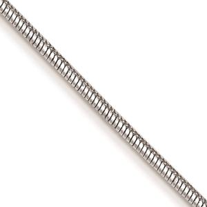 Gold Classics(tm) .80mm. 14kt. White Round Snake Chain Necklace alternate view