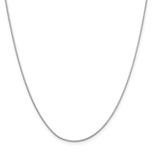 Unisex Gold Classics(tm).90mm 14kt. White Round Snake Chain Necklace