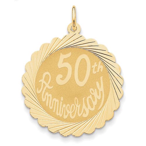 Gold Classics(tm) 14kt. Gold 50th Anniversary Charm