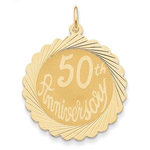 Gold Classics(tm) 14kt. Gold 50th Anniversary Charm