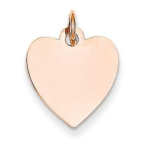Gold Classics(tm) 14kt. Heart Disc Charm Rose Gold