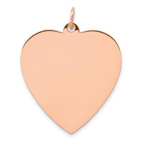 Gold Classics(tm) 14kt. Rose Gold Large Heart Disc Pendant