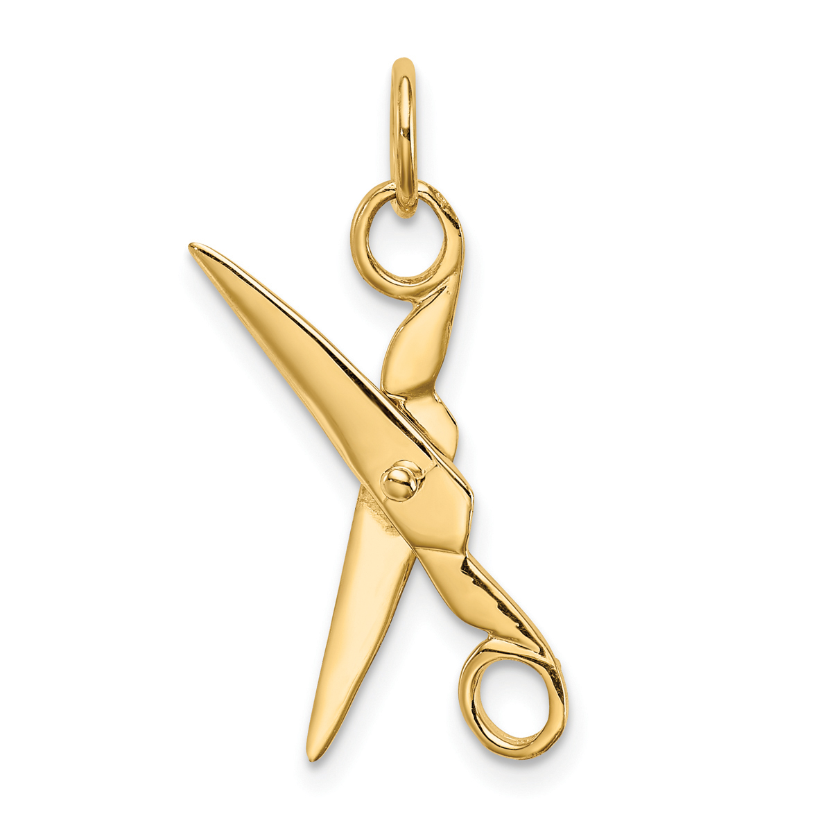 Unisex Gold Classics(tm) 14kt. Gold 3D Movable Scissors Charm