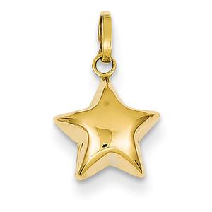 Gold Classics(tm) 14kt. Puffed Star Charm