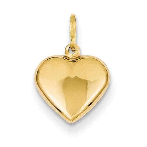 Gold Classics(tm) 14kt. Puffed Heart Charm - Yellow Gold
