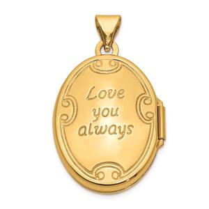 Gold Classics(tm) 14kt. Gold Love You Always Reversible Locket alternate view