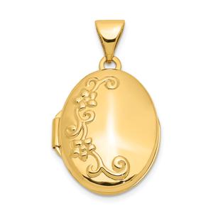 Gold Classics(tm) 14kt. Gold Floral Locket