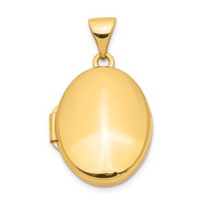 Gold Classics(tm) 14kt. Gold Plain Polished Oval Locket