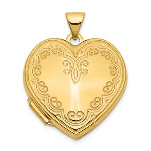 Gold Classics(tm) 14kt. Gold Heart Locket Pendant