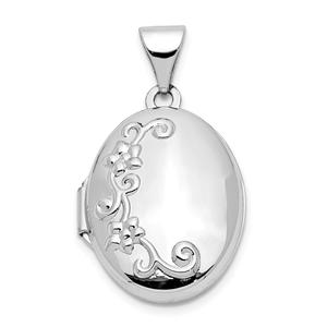 Gold Classics(tm) 14kt. White Gold Locket