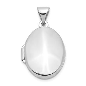 Gold Classics(tm) 14kt. White Gold Polished Locket