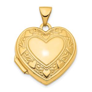 Gold Classics(tm) 14kt. Gold Heart 19mm Locket Pendant