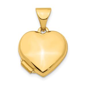 Gold Classics(tm) 14kt. Gold Heart 13mm Locket Pendant