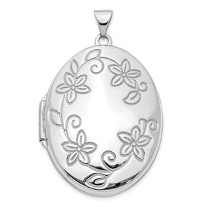 Gold Classics(tm) 14kt. White Gold 33mm Oval Locket Pendant