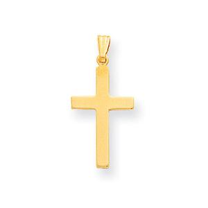 Unisex Gold Classics(tm) 14kt. Yellow Gold Polished Cross Pendant