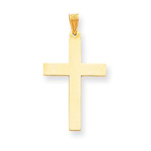 Unisex Gold Classics(tm) 14kt. Polished Cross Pendant