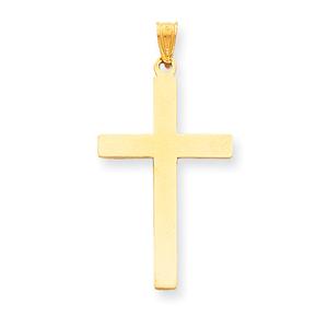 Unisex Gold Classics(tm) 14kt. Yellow Gold Polished Cross Pendant