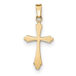 Unisex Gold Classics(tm) Yellow Gold Polished Cross Pendant