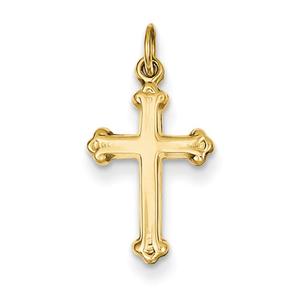 Unisex Gold Classics(tm) 14kt. Yellow Gold Cross Charm Pendant