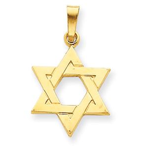 Unisex Gold Classics(tm) 14kt. Star of David Pendant
