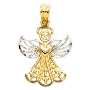 Gold Classics(tm) 14kt. Yellow Gold Filligree Angel Pendant