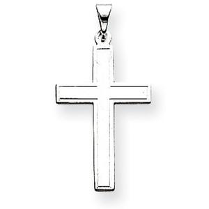 Unisex Gold Classics(tm) White Gold Latin Cross Pendant