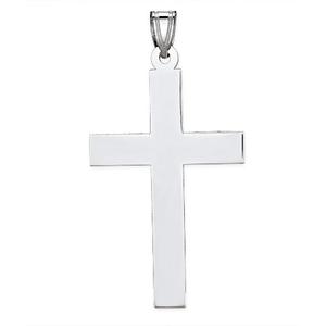 Gold Classics(tm) 14kt. White Gold Polished Cross Pendant