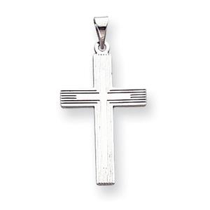 Unisex Gold Classics(tm) 14kt. White Gold Solid Cross