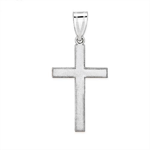 Unisex 14kt. White Gold Latin Cross Pendant